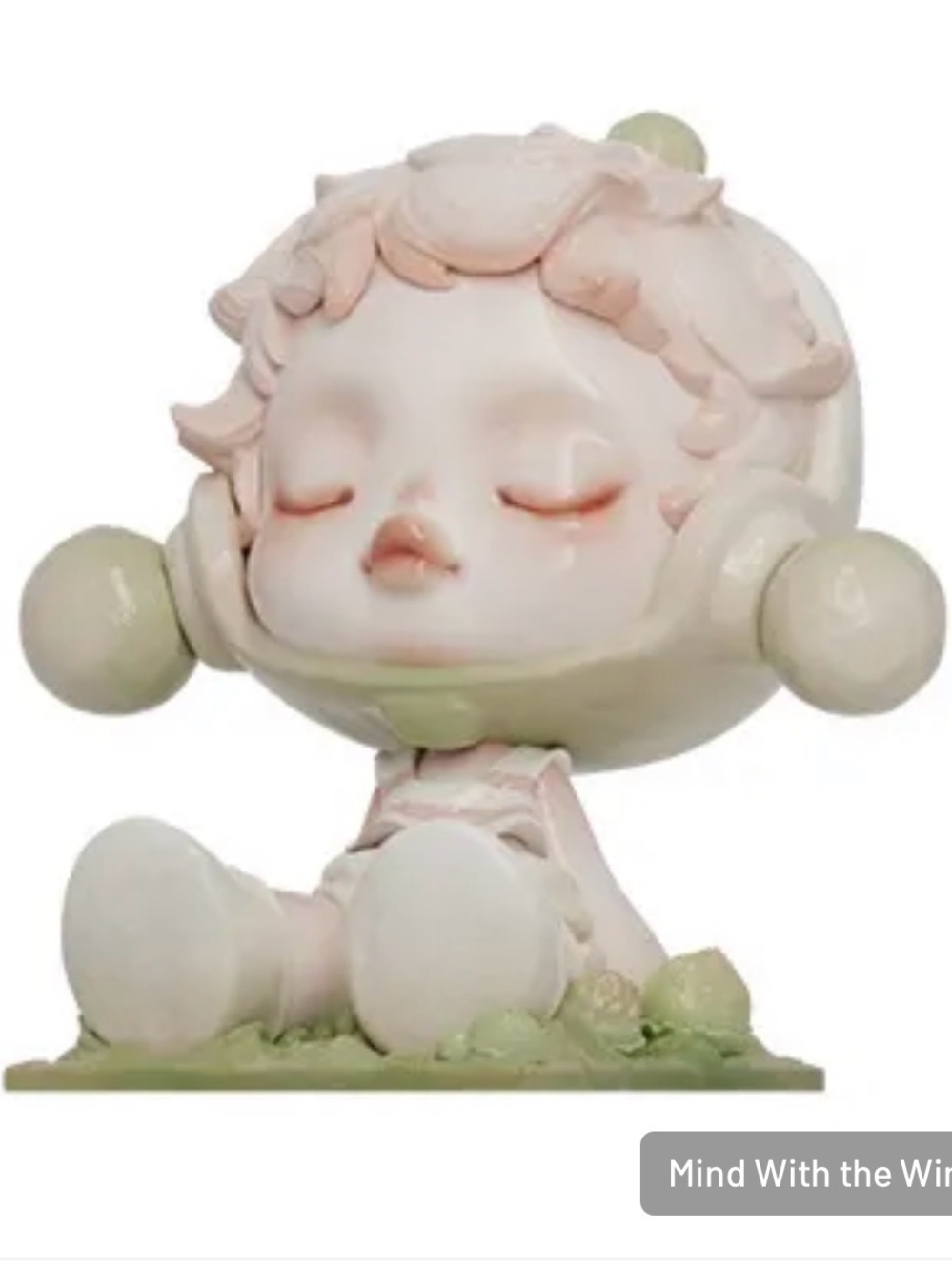 Mind With the Wind Pastel Green & Pink Sleeping Figurine